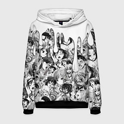 Толстовка-худи мужская АХЕГАО - AHEGAO ПОДТЕКИ, цвет: 3D-черный