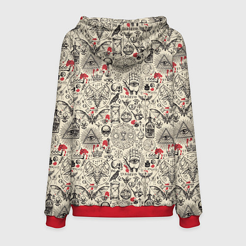 Мужская толстовка Чёрная Магия и Колдовство / 3D-Красный – фото 2