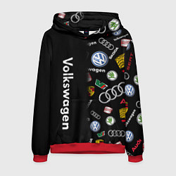 Толстовка-худи мужская Volkswagen Group Half Pattern, цвет: 3D-красный