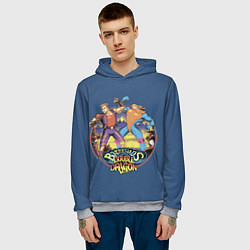 Толстовка-худи мужская Battletoads and Double Dragon, цвет: 3D-меланж — фото 2