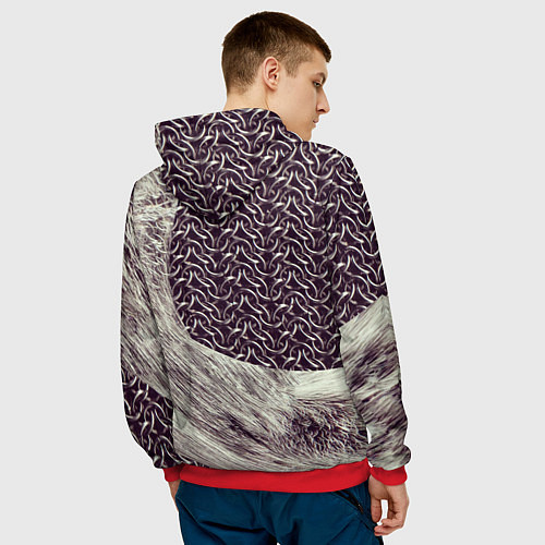 Мужская толстовка Доспехи Викинга / 3D-Красный – фото 4