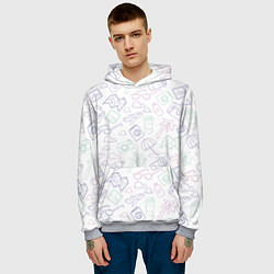 Толстовка-худи мужская Все! Еду в отпуск!, цвет: 3D-меланж — фото 2