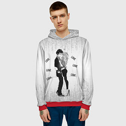 Толстовка-худи мужская Парочка!, цвет: 3D-красный — фото 2