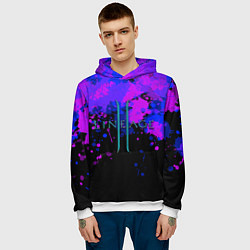 Толстовка-худи мужская Линейдж 2 Брызги, цвет: 3D-белый — фото 2