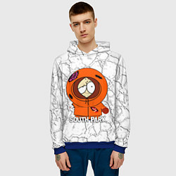Толстовка-худи мужская Мультфильм Южный парк Кенни South Park, цвет: 3D-синий — фото 2