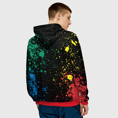 Мужская толстовка Мультфильм Южный парк персонажи South Park / 3D-Красный – фото 4