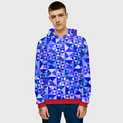 Толстовка-худи мужская Камуфляж спортивный Призма - Лагуна, цвет: 3D-красный — фото 2