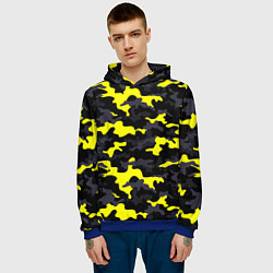 Толстовка-худи мужская Black Camo, цвет: 3D-синий — фото 2