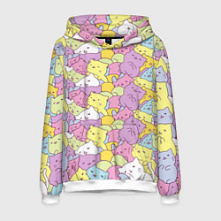 Толстовка-худи мужская Cute pattern of seals, цвет: 3D-белый