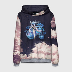 Толстовка-худи мужская Genshin Impact - Kamisato Ayato, цвет: 3D-меланж