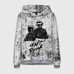 Толстовка-худи мужская Daft Punk B&W, цвет: 3D-меланж