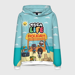 Толстовка-худи мужская Toca Life Holiday!, цвет: 3D-белый