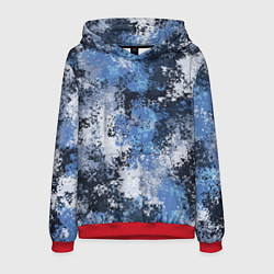 Толстовка-худи мужская Спортивный камуфляж Пикси - Черника, цвет: 3D-красный