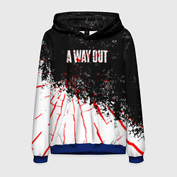 Толстовка-худи мужская A way out, цвет: 3D-синий