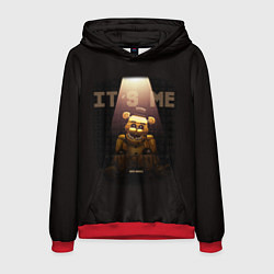 Толстовка-худи мужская Five Nights at Freddys - мишка Фредди, цвет: 3D-красный