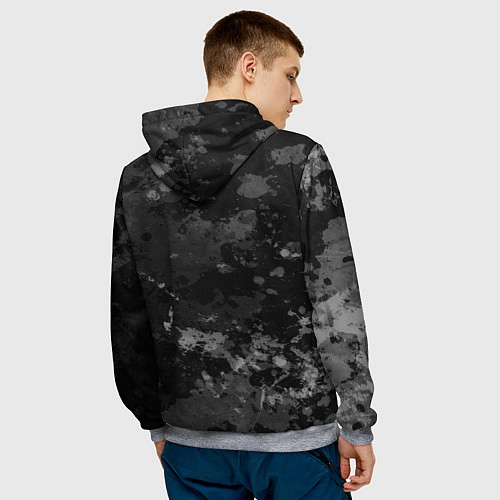 Мужская толстовка OPEL ОПЕЛЬ СЕРЫЙ ФОН / 3D-Меланж – фото 4