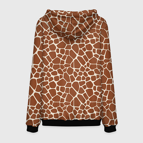 Мужская толстовка Шкура Жирафа - Giraffe / 3D-Черный – фото 2