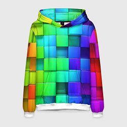 Толстовка-худи мужская Color geometrics pattern Vanguard, цвет: 3D-белый