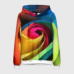 Толстовка-худи мужская Роза fashion 2022, цвет: 3D-белый