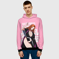 Толстовка-худи мужская Matsumoto Rangiku, цвет: 3D-черный — фото 2