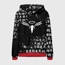 Толстовка-худи мужская WALHALLA TEAM BLACK WHITE ЛОГО ТОКИЙСКИЕ МСТИТЕЛИ, цвет: 3D-красный