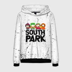 Толстовка-худи мужская Южный парк мультфильм - персонажи South Park, цвет: 3D-черный