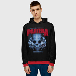 Толстовка-худи мужская Pantera Domination, цвет: 3D-красный — фото 2
