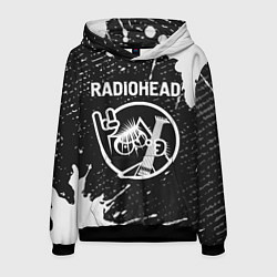 Толстовка-худи мужская Radiohead КОТ Краска, цвет: 3D-черный