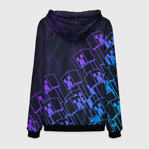 Мужская толстовка Minecraft CREEPER NEON / 3D-Черный – фото 2