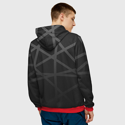 Мужская толстовка MERCEDES - BENZ МЕРСЕДЕС / 3D-Красный – фото 4