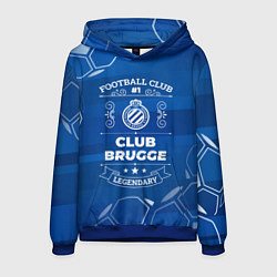 Толстовка-худи мужская Club Brugge FC 1, цвет: 3D-синий