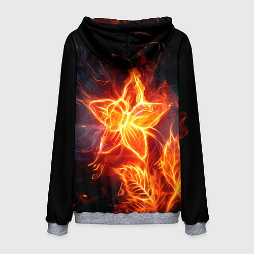 Мужская толстовка Flower Neon Fashion 2035 Flame / 3D-Меланж – фото 2