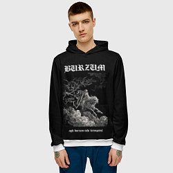 Толстовка-худи мужская Burzum ishi krimpatul, цвет: 3D-белый — фото 2