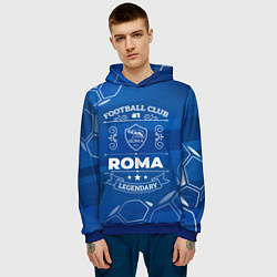 Толстовка-худи мужская Roma FC 1, цвет: 3D-синий — фото 2