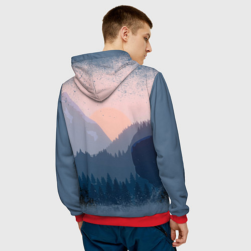 Мужская толстовка Call of the Mountain / 3D-Красный – фото 4