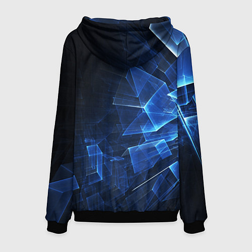 Мужская толстовка Трехмерные кубы / 3D-Черный – фото 2