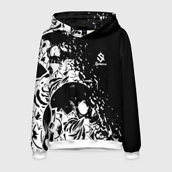 Толстовка-худи мужская Sabaton - сабатон черепа, цвет: 3D-белый