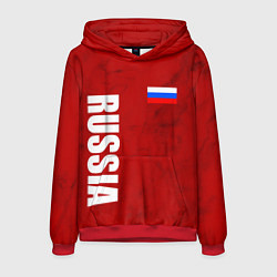 Толстовка-худи мужская RUSSIA - RED EDITION - SPORTWEAR, цвет: 3D-красный