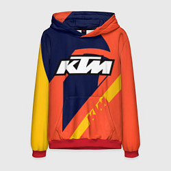 Толстовка-худи мужская KTM VINTAGE SPORTWEAR, цвет: 3D-красный