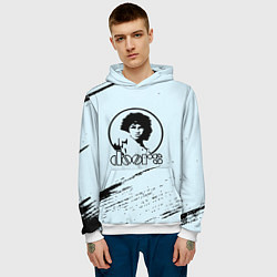 Толстовка-худи мужская The doors музыкант, цвет: 3D-белый — фото 2