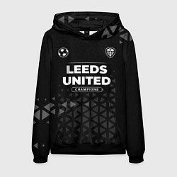 Толстовка-худи мужская Leeds United Форма Champions, цвет: 3D-черный