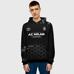 Толстовка-худи мужская AC Milan Форма Champions, цвет: 3D-черный — фото 2