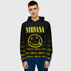 Толстовка-худи мужская Smile Nirvana, цвет: 3D-синий — фото 2