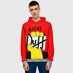 Толстовка-худи мужская Love Duff, цвет: 3D-меланж — фото 2