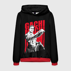 Толстовка-худи мужская GACHIMUCHI WARRIOR ГАЧИМУЧИ ВОИН, цвет: 3D-красный