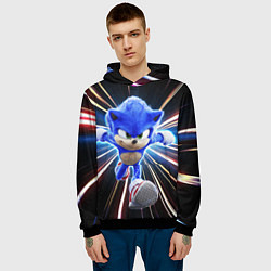 Толстовка-худи мужская Speed Sonic, цвет: 3D-черный — фото 2