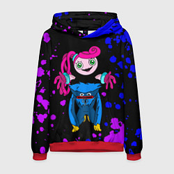 Толстовка-худи мужская Poppy Playtime Хагги Вагги и Мама Длинные Ноги, цвет: 3D-красный