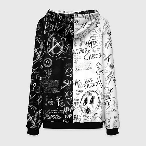 Мужская толстовка Миса с яблоком Тетрадь смерти / 3D-Черный – фото 2
