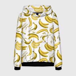 Толстовка-худи мужская Кругом бананы, цвет: 3D-черный