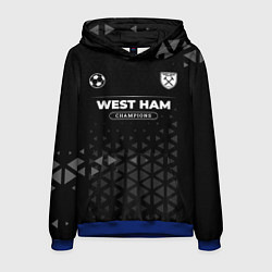 Толстовка-худи мужская West Ham Champions Uniform, цвет: 3D-синий